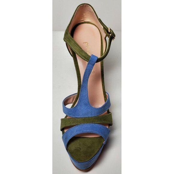 PRIMADONNA COLLECTION WOMEN EURO SIZE BLUE/GREEN 4.5 INCH HEEL  08211 MI - Picture 5 of 12